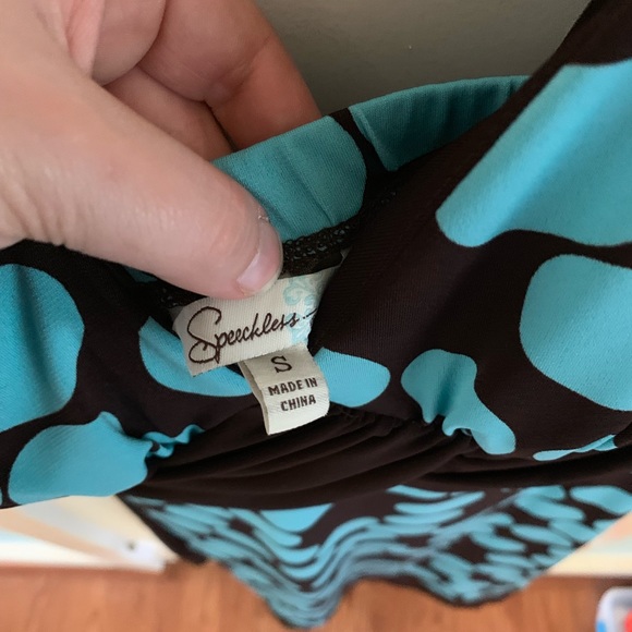 Brown and Light Blue Summer Dress - Picture 3 of 3